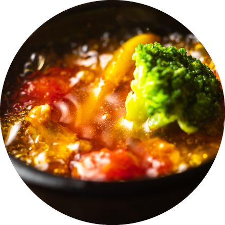 エビと野菜のアヒージョ